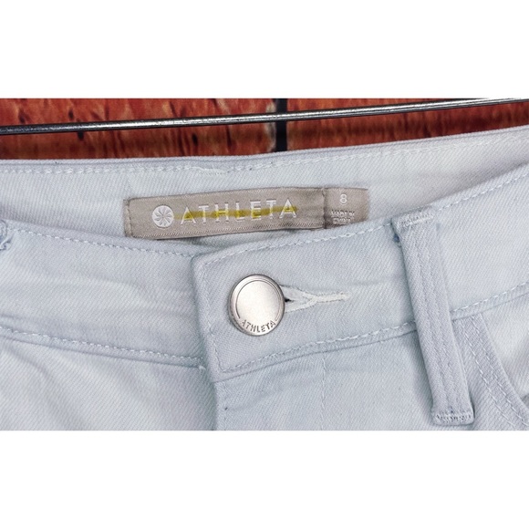 Athleta Sculptek Skinny Denim Jeans Leggings Biscayne Glacier Wash Blue Size 8 - Picture 3 of 4